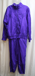 Vintage 80's - Longstreet Petite - Royal Purple Nylon Jogging Suit - Size M