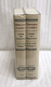 Democracy in America, By Alexis De Tocqueville - 2 Volume Set 394-42186-8 - Borzoi Books, Alfred A Knopf - Hard Back Books  (IN Shrinkwrap)
