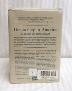 Democracy in America, By Alexis De Tocqueville - 2 Volume Set 394-42186-8 - Borzoi Books, Alfred A Knopf - Hard Back Books  (IN Shrinkwrap)