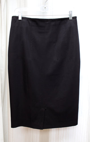 Vintage - Escada - Black Wool Pencil Skirt - Size 36 (28.5 Waist)