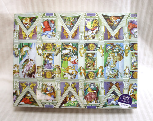 Galison - Meowsterpiece of Western Art- Sistine Chapel Ceiling as CATS  - 2000 Pc Puzzle - 38.6