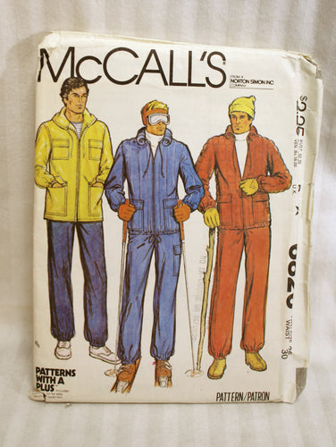 Vintage - McCall's - Men's Unlined Jacket & Pants 6826 - Sewing Pattern