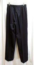 Load image into Gallery viewer, Giorgio Sant&#39;Angelo - Black Wool Creased Pleat Front Pants - Size 8