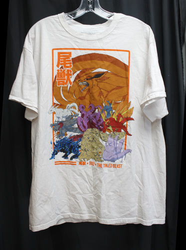 Naruto Shippuden - Biju the Tailed Beast - White T-Shirt - Size XL