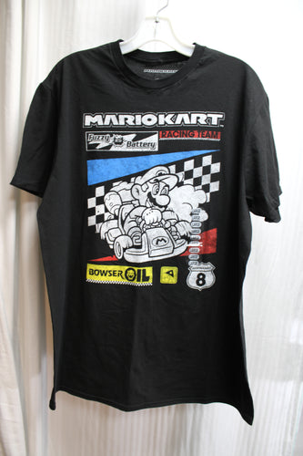 Mariokart Racing Team - Mad Engine Black T-Shirt - Size L (w/ Tag)