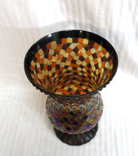 Load image into Gallery viewer, Partylite - Global Fusion Mosaic Glass Hurricane Candle Holder - 12&quot;