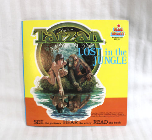 Vintage 1983- Kids Stuff - Tarzan Lost in the Jungle w/ 45 Record (played at 33.5) 