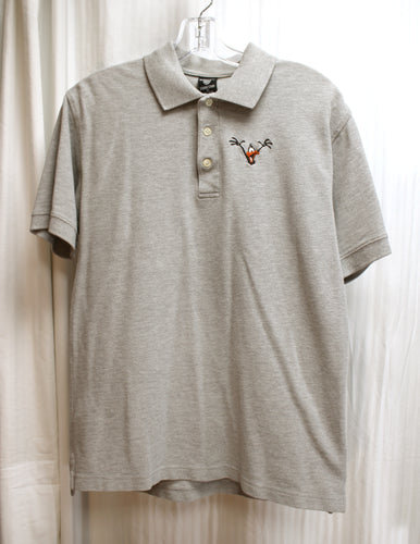 Men's - Warner Bros (WB) Studio Store - Heathered Gray, Looney Tunes  Daffy Duck Embroidered Polo Shirt - Size XS