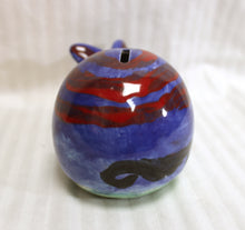 Load image into Gallery viewer, Hand Painted Ceramic Whale w/ Mustache Coin Bank - 8&quot; Wide