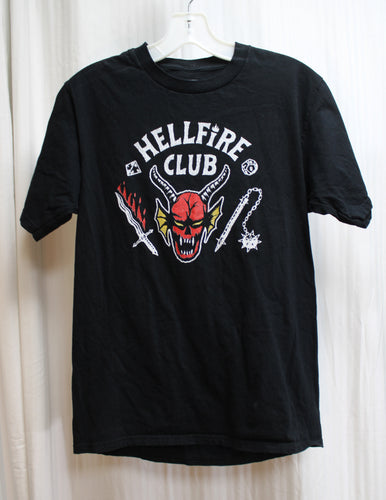 Netflix - Stranger Things, Hellfire Club, Black T-Shirt - Size M (Slim Fit)