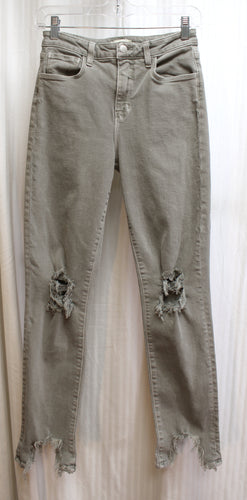 L'agence - Gray Distressed Skinny Jeans - Size 26