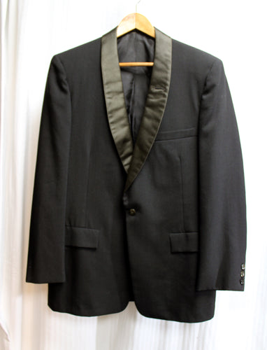 Vintage 1964- Hart, Schaffner & Marx for Hastings (Oakland, Ca) - Black Tuxedo Jacket - See Measurements 17.5