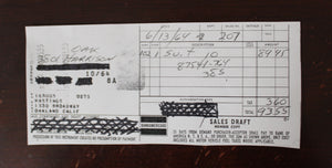 Vintage 1964- Hart, Schaffner & Marx for Hastings (Oakland, Ca) - Black Tuxedo Jacket - See Measurements 17.5" Shoulders (w/ copy of original receipt)