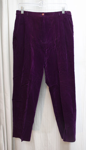 Vintage - Purple Velvet Pants - 30