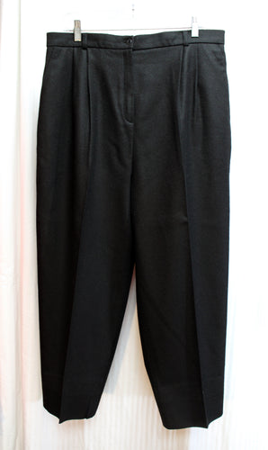 Vintage- Urban Woo, Merino Collection - Black Merino Wool Trousers - Size 18 (Vintage Sizing, See Measurements)