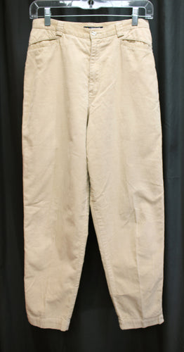 Vintage 80's - Lizsport Petite, Sand Beige Corduroy Pants - Size 6 PETITE (Vintage)