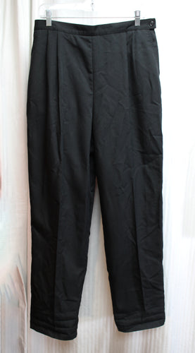 Vintage 90's - Koret of California - Black Pleated at Waist Pants - Size 16 (Vintage, See Measurements)