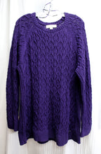 Load image into Gallery viewer, Michael, Michael Kors - Royal Purple, Boat Neck Tunic Sweater/Mini Dress - Size 3X