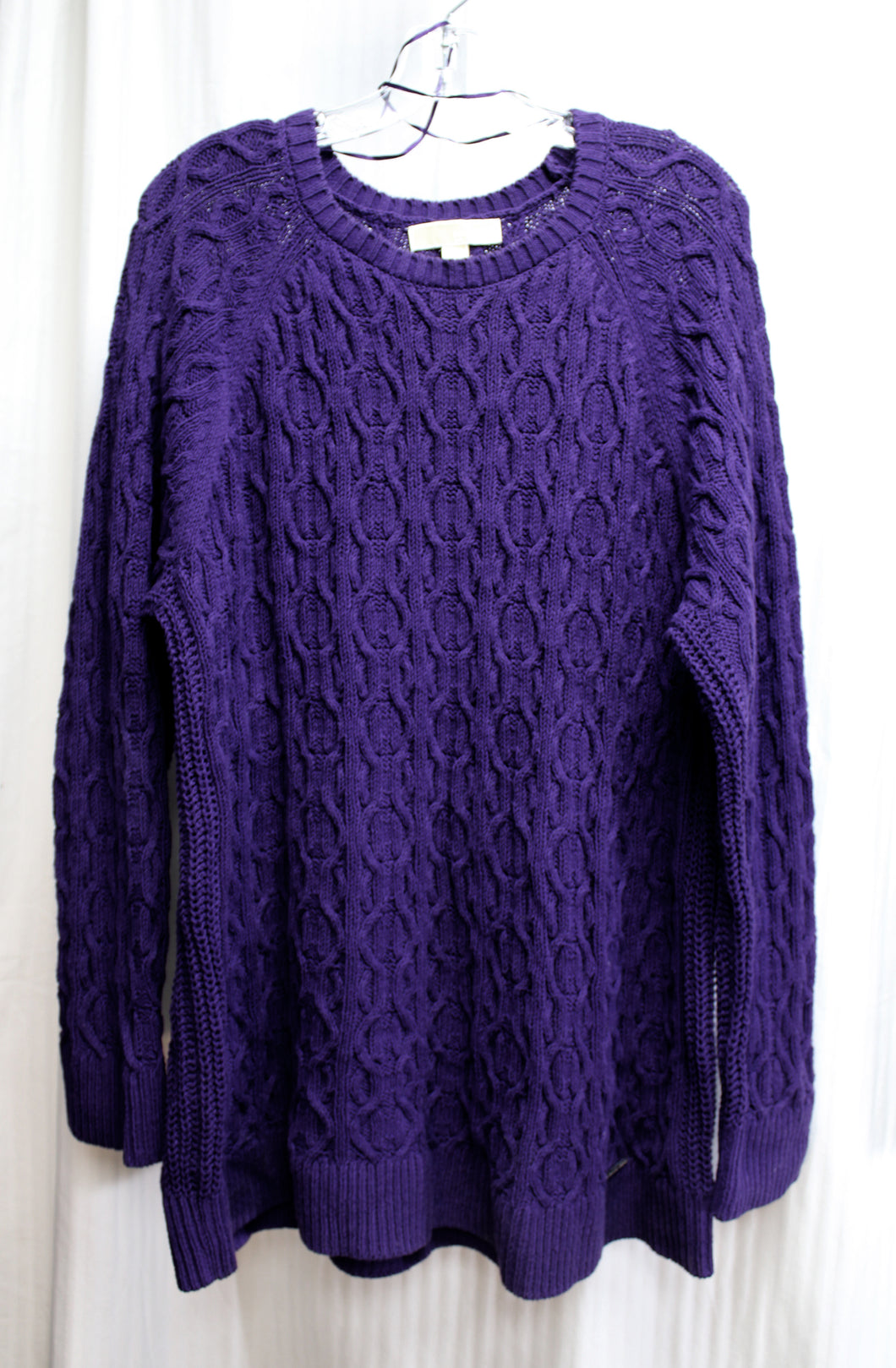 Michael, Michael Kors - Royal Purple, Boat Neck Tunic Sweater/Mini Dress - Size 3X