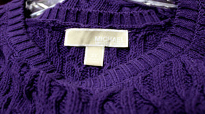 Michael, Michael Kors - Royal Purple, Boat Neck Tunic Sweater/Mini Dress - Size 3X