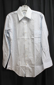 Men's Vintage Arrow Brigade - Light Blue w/ White Pinstripe Button Up Shirt - Size 15-30 SHORT