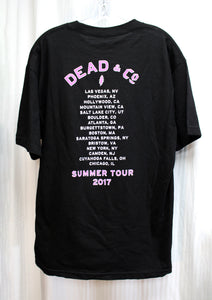 Dead & Co. 2017 Summer Tour 2-sided Black t-Shirt - Size L